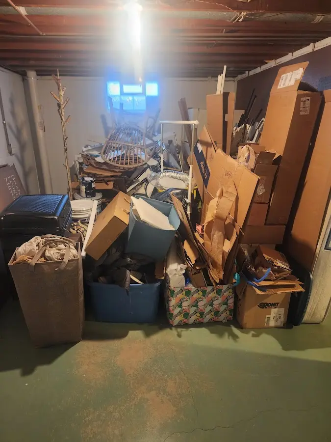 Roll-off dumpster container at job site for Roll Off Dumpster Rental in Woodbury Heights